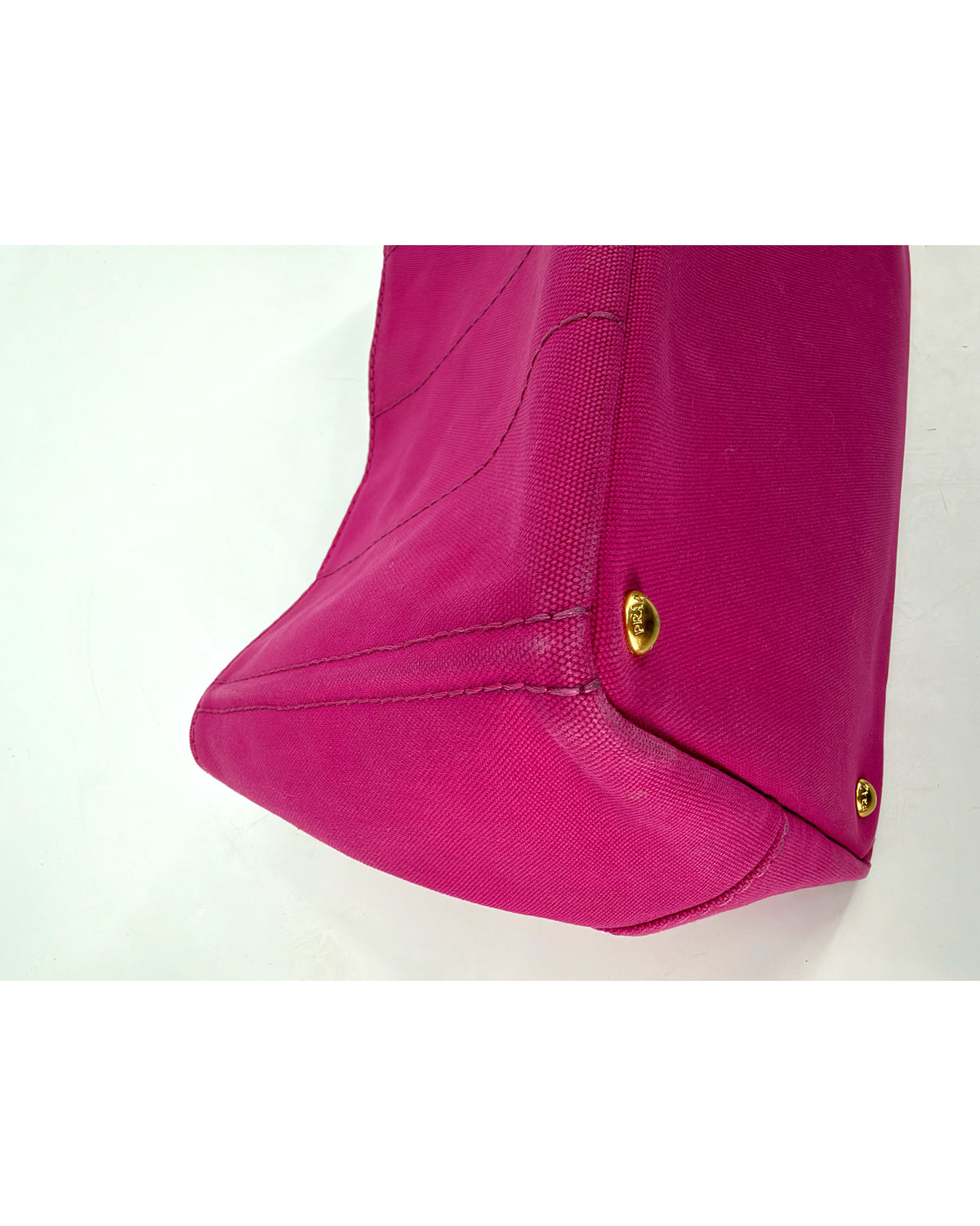 Prada Canapa Logo Canvas Tote Bag Fuchsia Pink