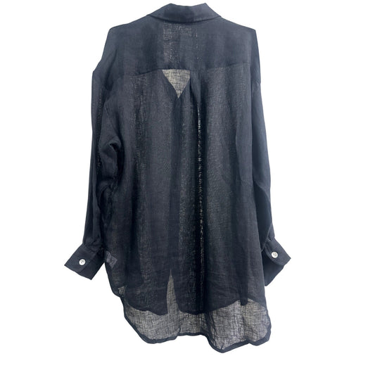 Vitamin A Eco Linen Button Up Oversized Shirt