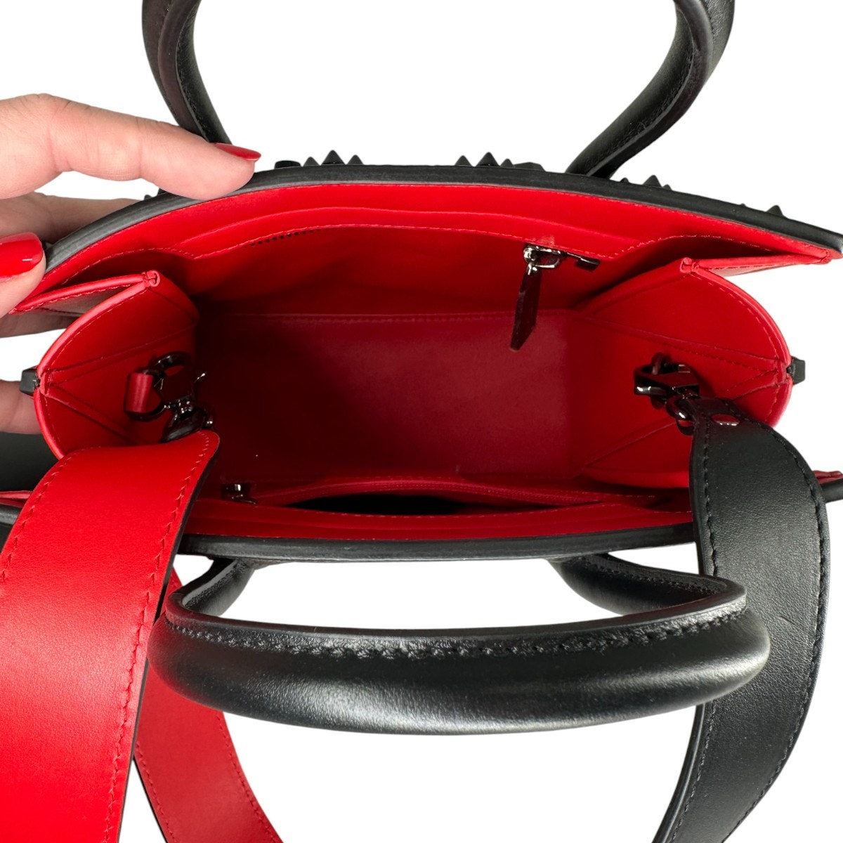 Christian Louboutin Leather Rockstud Paloma Mini Handbag