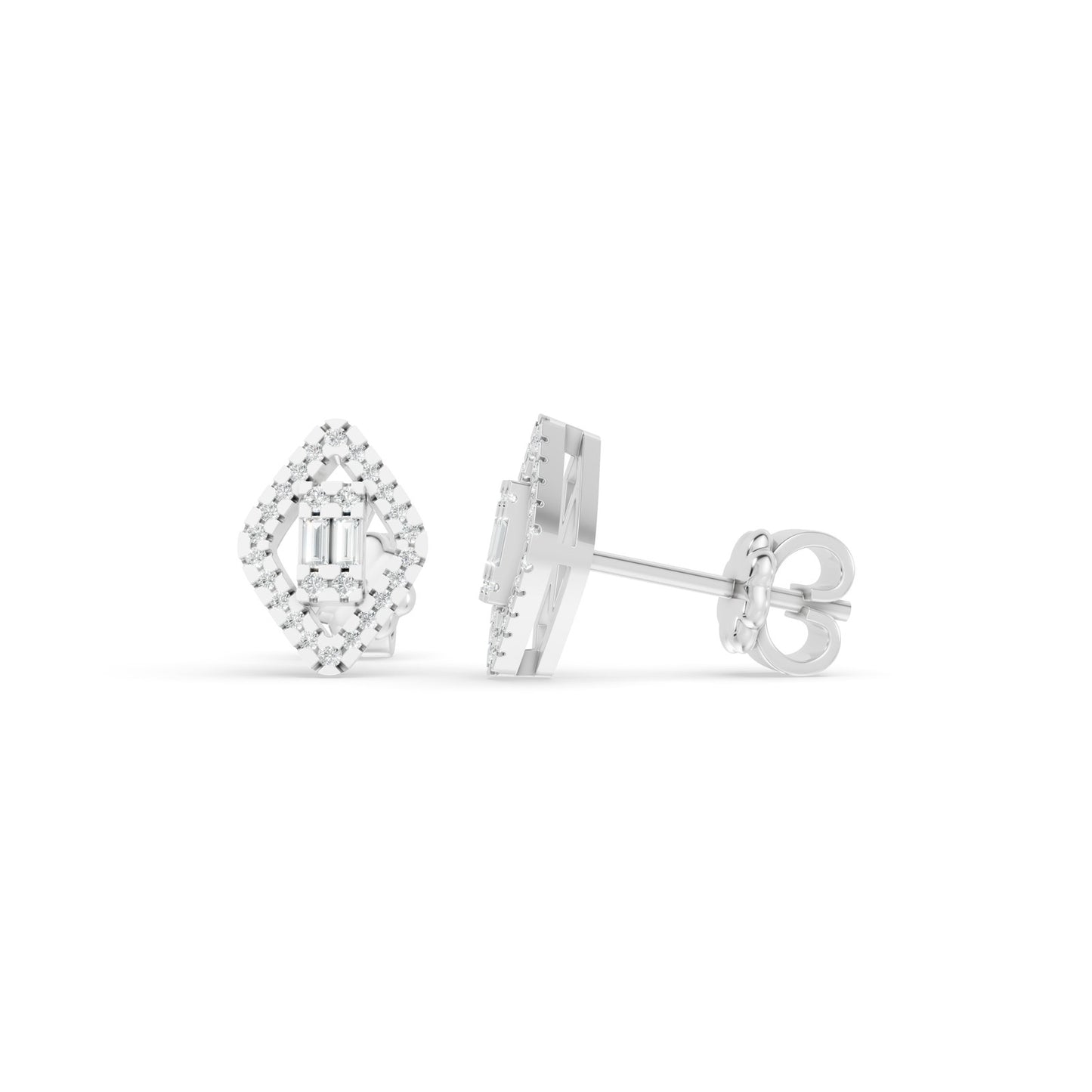0.26 TCW 14K White Gold Diamond Stud Earrings
