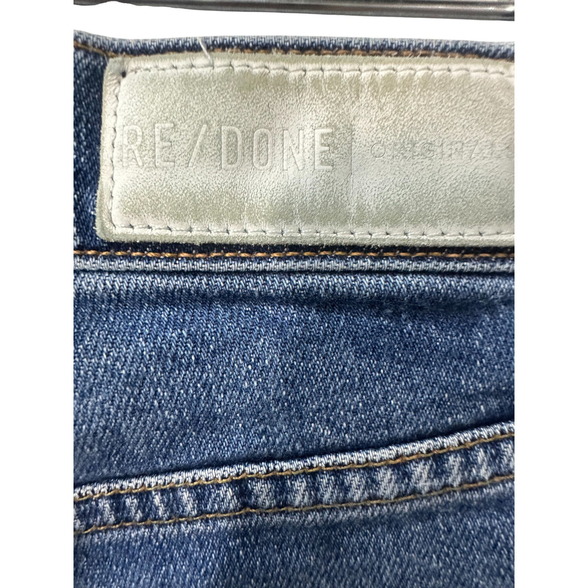 Re/Done Originals High Rise Ankle Crop Denim Jean Mid 70s