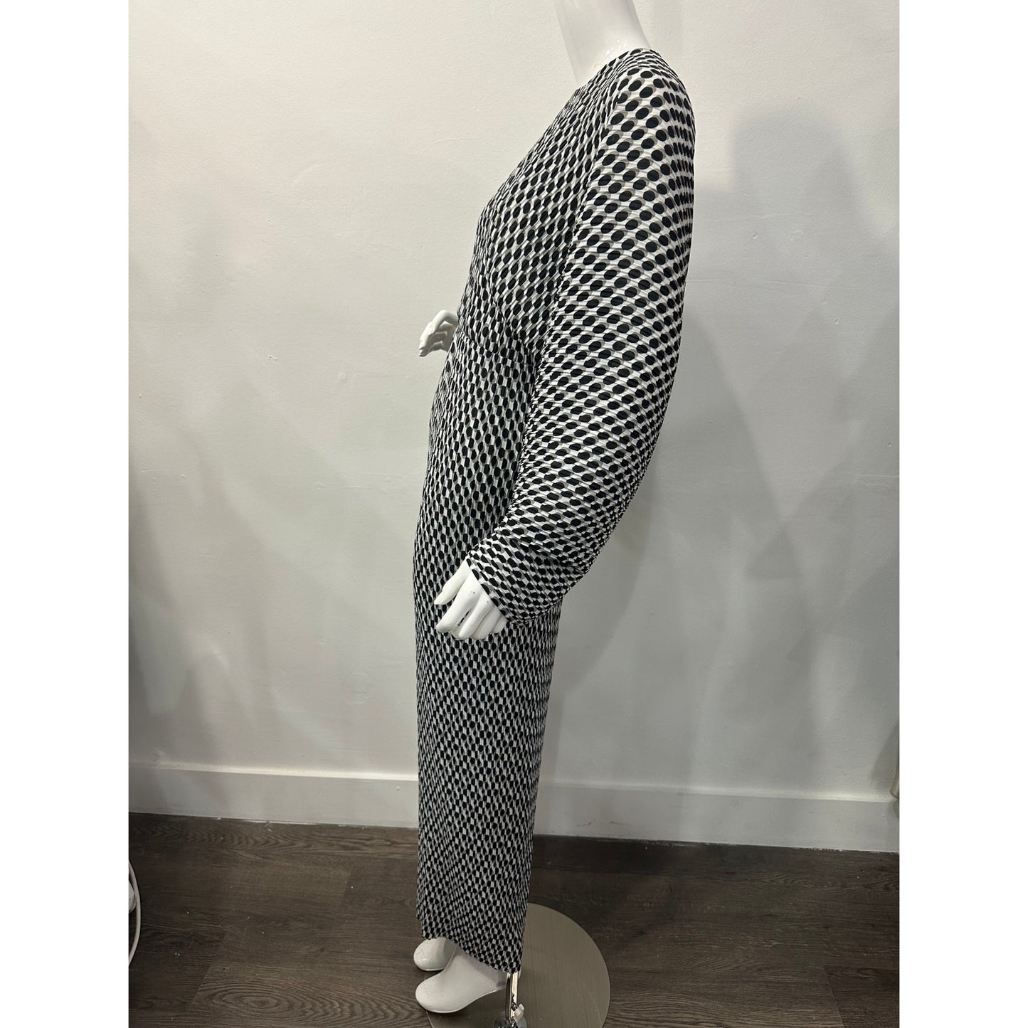 Solace London Mirabelle  Geometric Long-Sleeve Maxi Dress