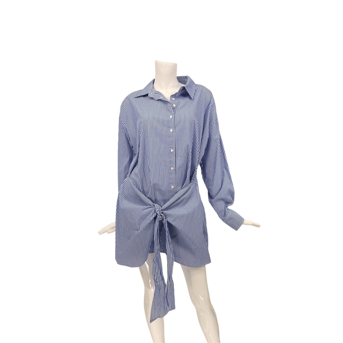 Lucy Paris Cotton Poplin Tie Front Mini Dress