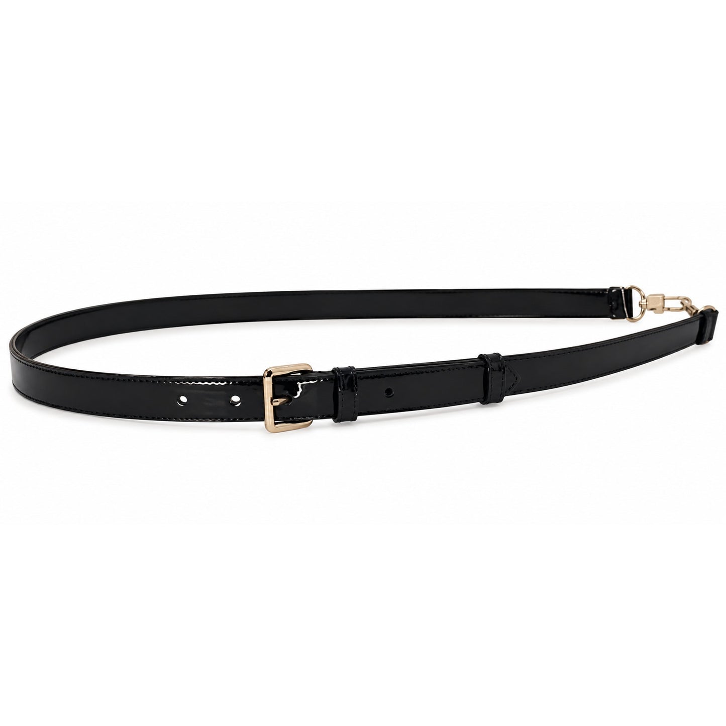 Christian Dior Locket Bag Strap Patent Leather Gold Hardware Adjustable