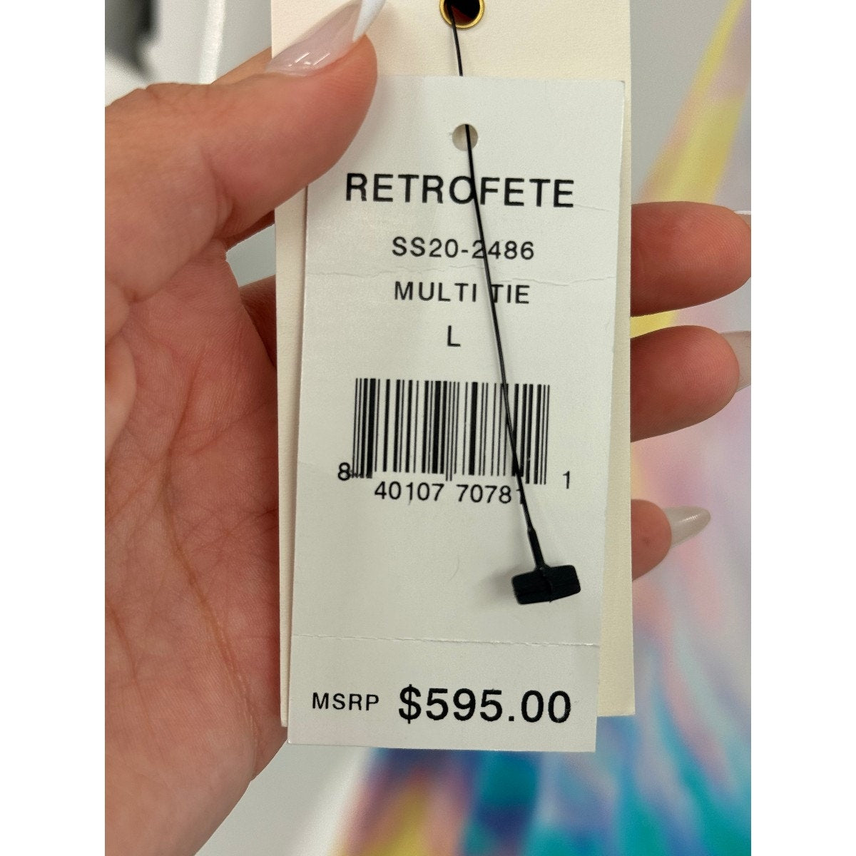 Retrofête Silk Marlene Tie Dye Cowl Neck Maxi Dress