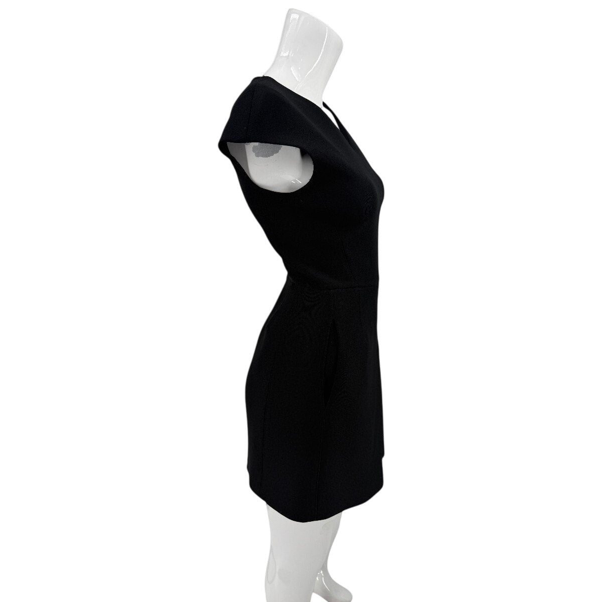Vince Inverted Pleat V-Neck Sheath Mini Dress