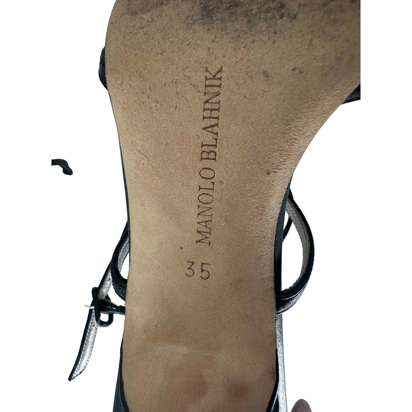 Manolo Blahnik Leather Pippo Strappy Heels Sandals