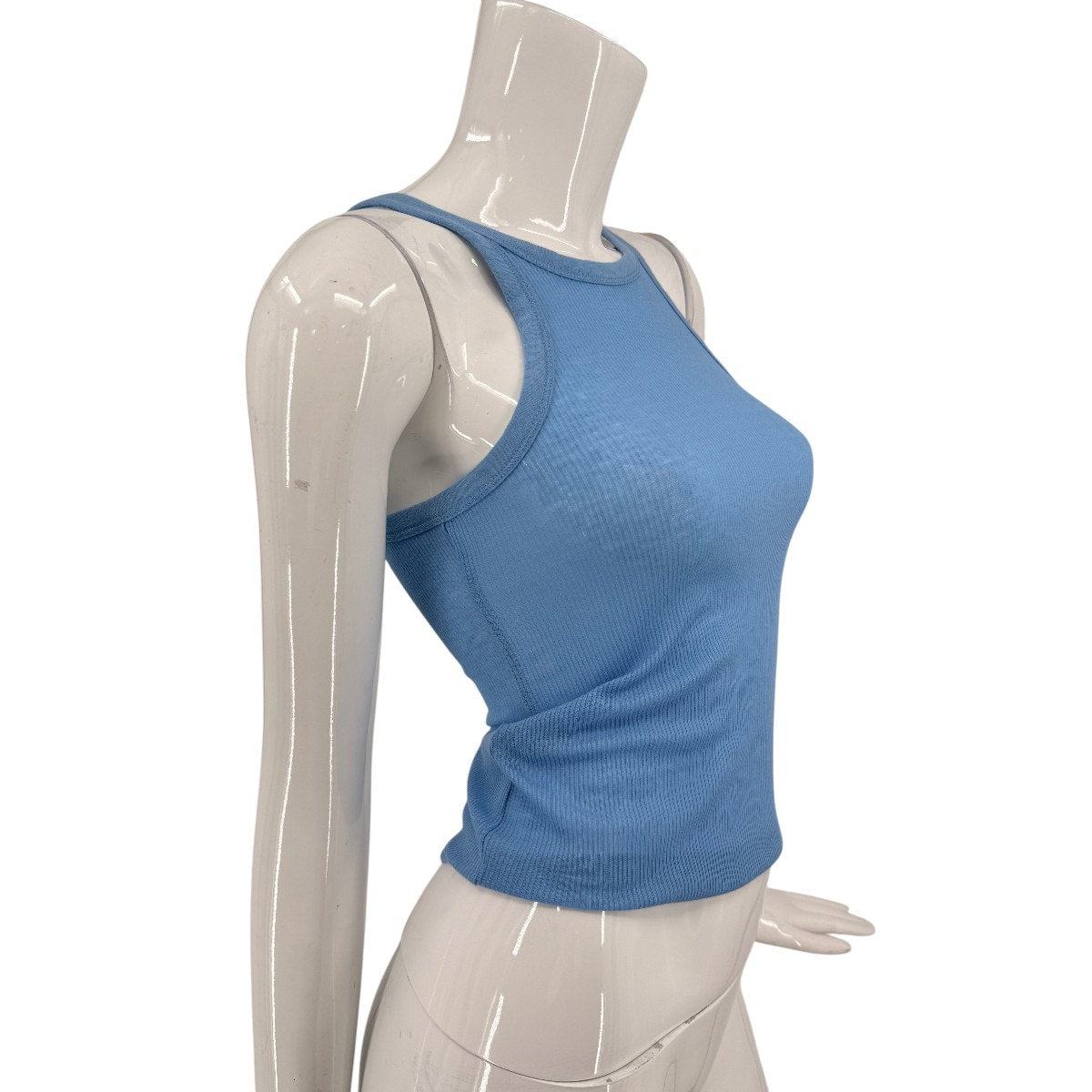 SKIMS Cotton Blend Ribbed Sleeveless Crew Neck Tank Top