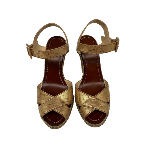 Christian Louboutin Leather Almeria 120 Espadrille Cork Wedges Sandals