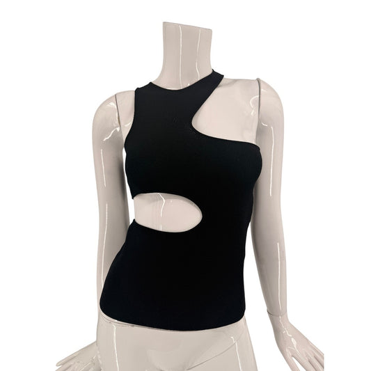 Stella McCartney Asymmetric Cut-Out High Neck Tank Top