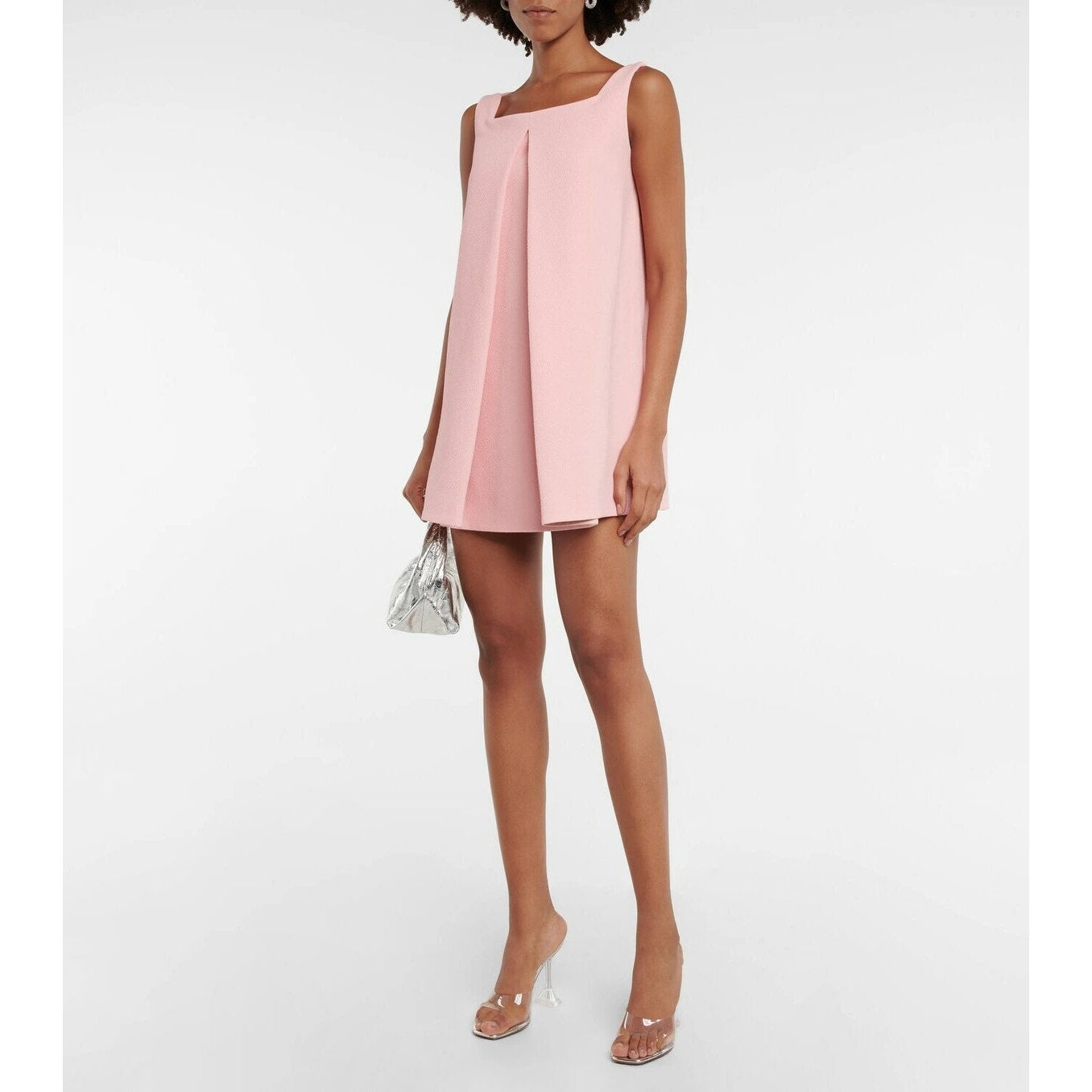 Emilia Wickstead Crepe Juliet Sleeveless Pleated Mini Dress