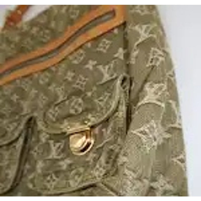 Louis Vuitton Denim Monogram GM Baggy Shoulder Bag Green