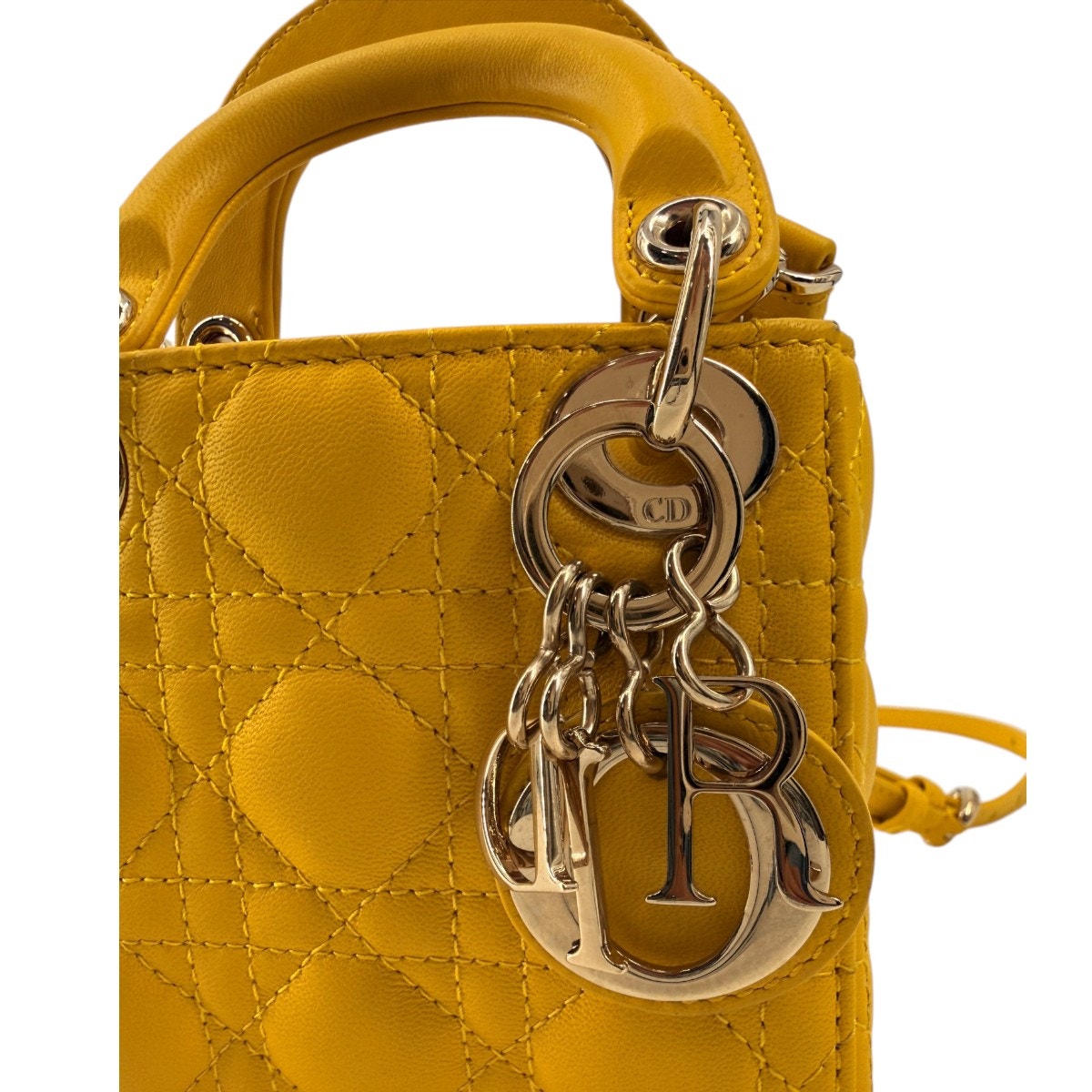 Christian Dior Cannage Lambskin Leather Shoulder Bag