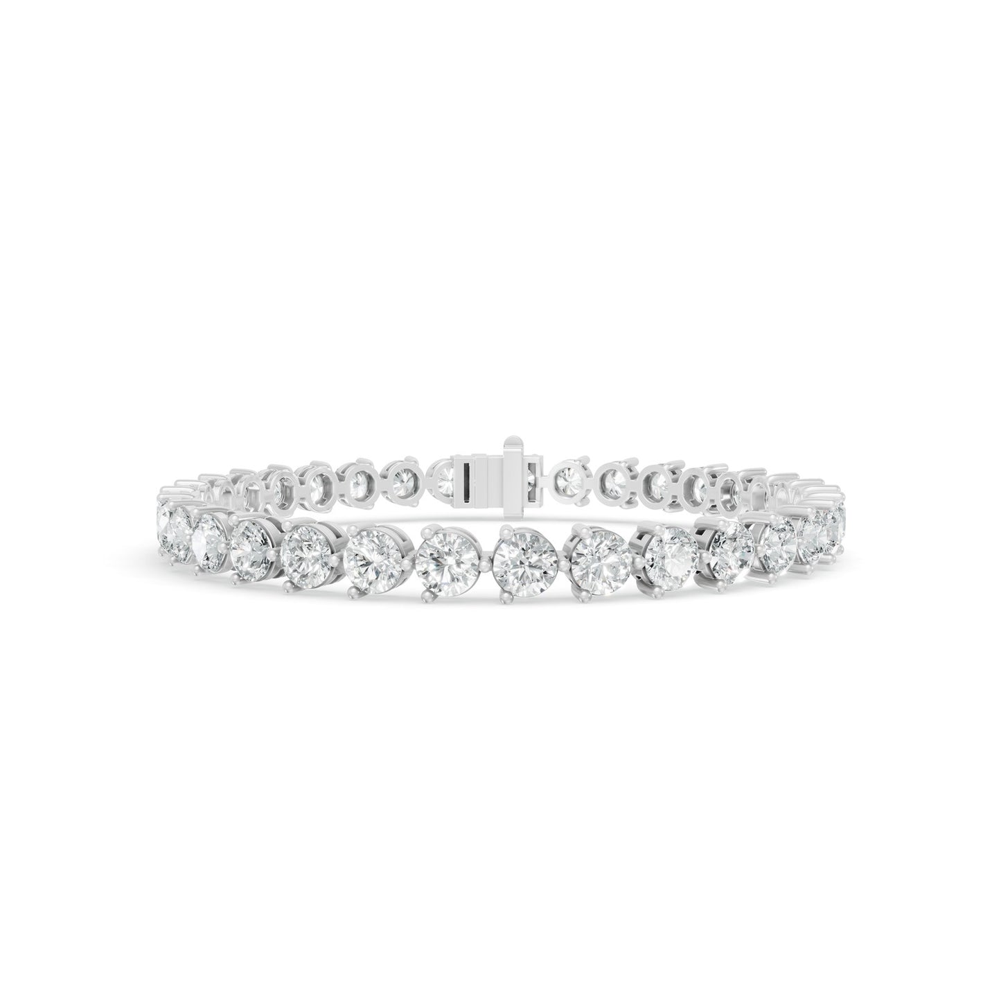 12.25 ctw Diamond 3 Prong Bracelet 14K White Gold Tennis Bracelet