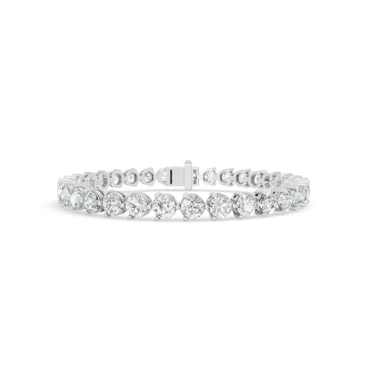 12.25 ctw Diamond 3 Prong Bracelet 14K White Gold Tennis Bracelet
