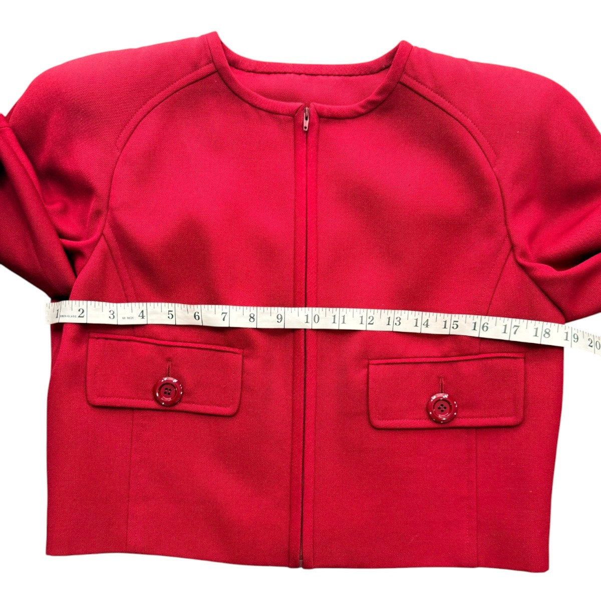 Valentino Classic Cropped Long Sleeve Full Zip Jacket