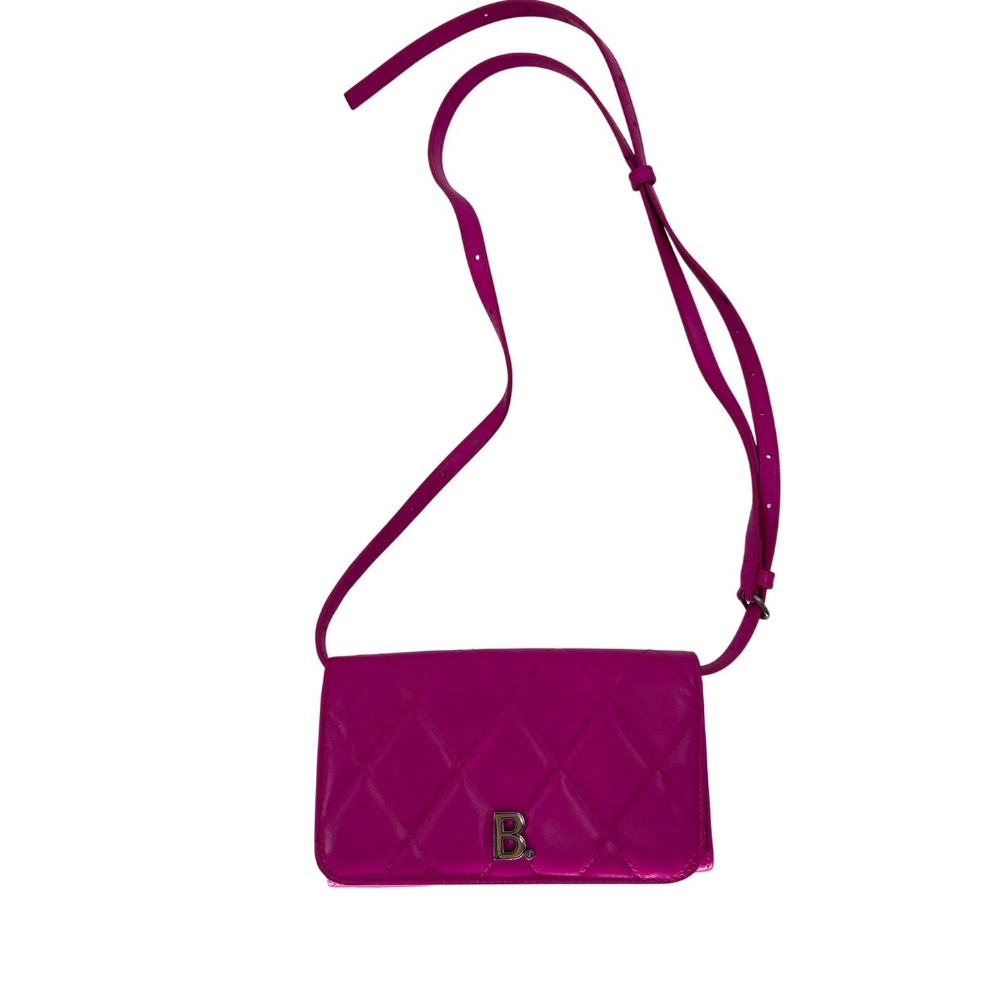 Balenciaga Leather Quilted Touch B Logo Crossbody Bag