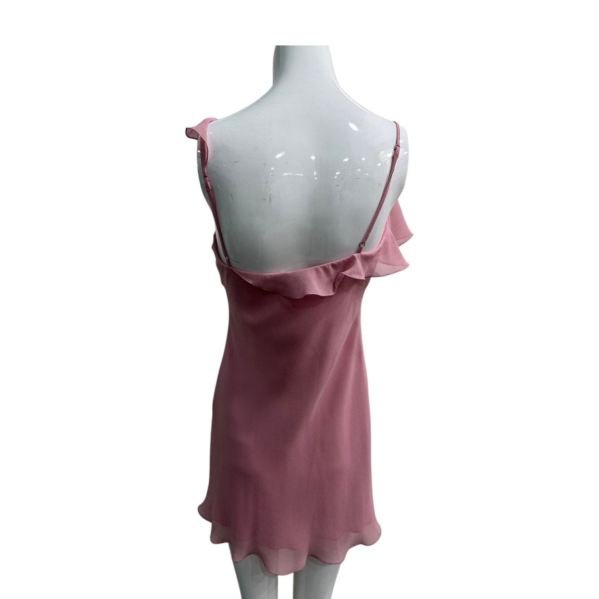 Wilfred Engage Ruffle Rosette Chiffon Mini Dress Opera Rose Women's Size Small