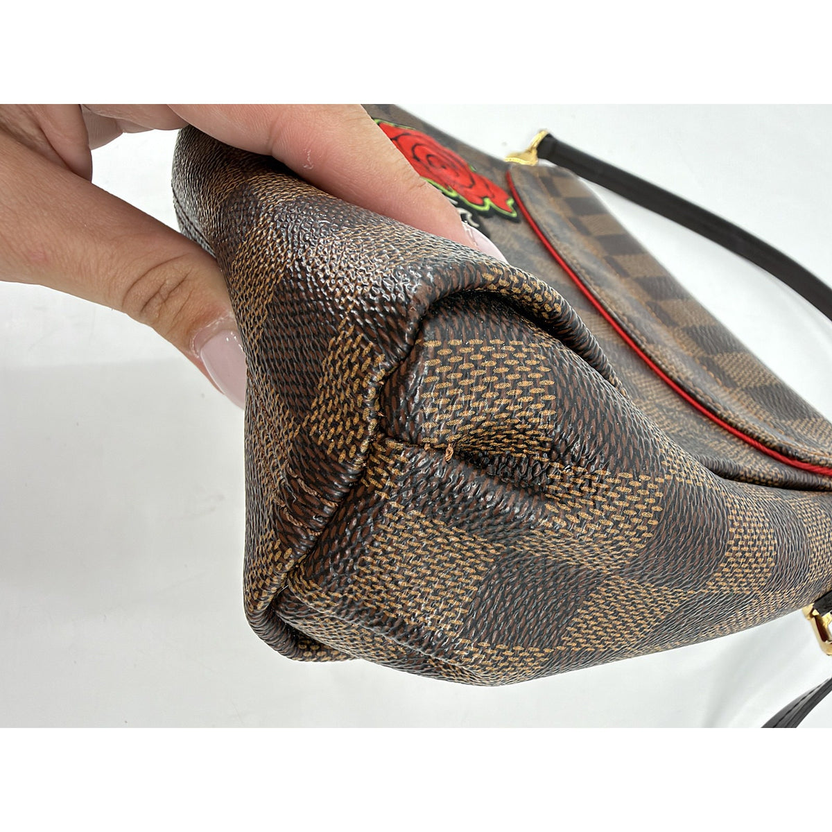 Louis Vuitton Croisette Damier Ebene Patches Canvas Brown Crossbody Bag N40055