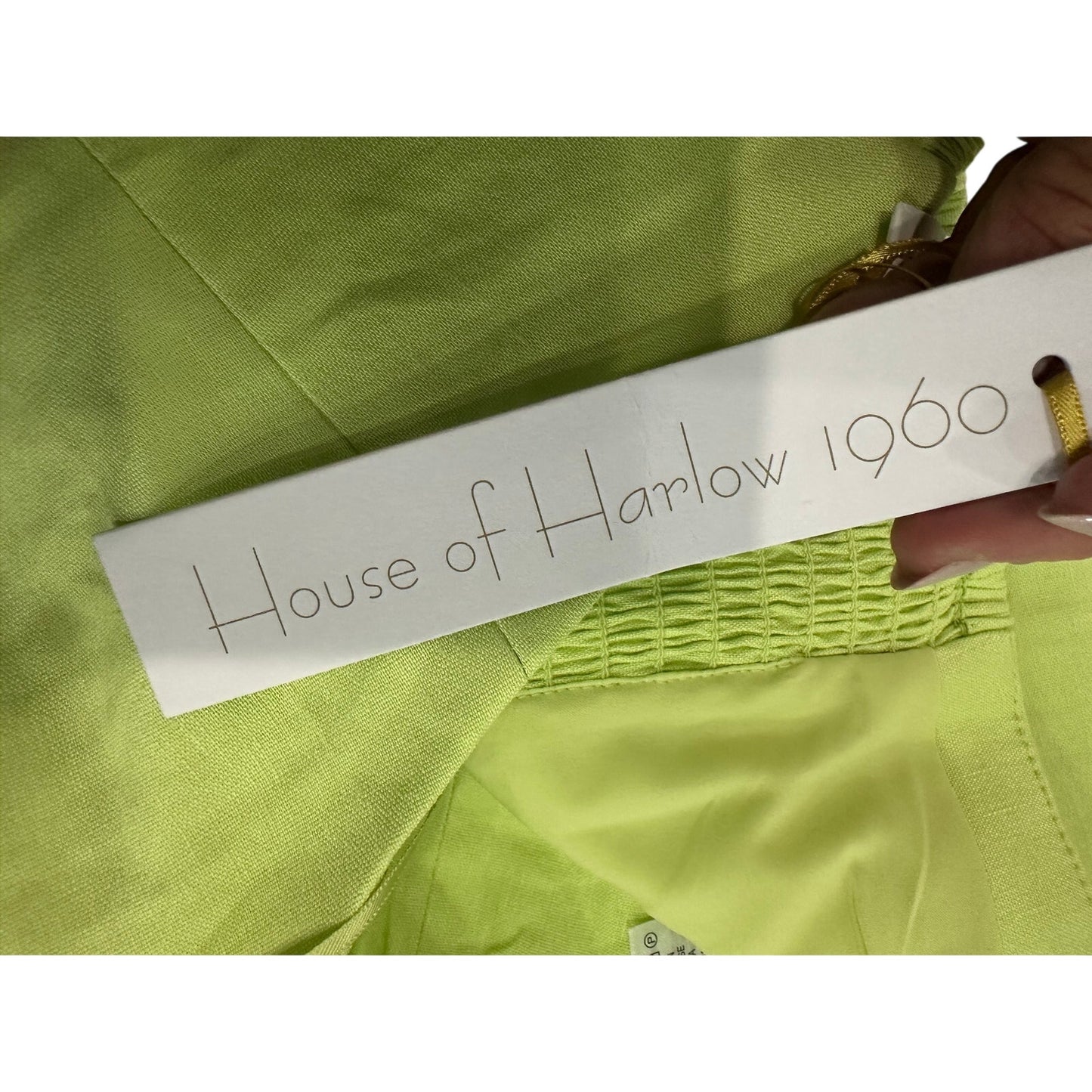 House of Harlow 1960 Linen Blend Crop Top Wide Leg Pants Set