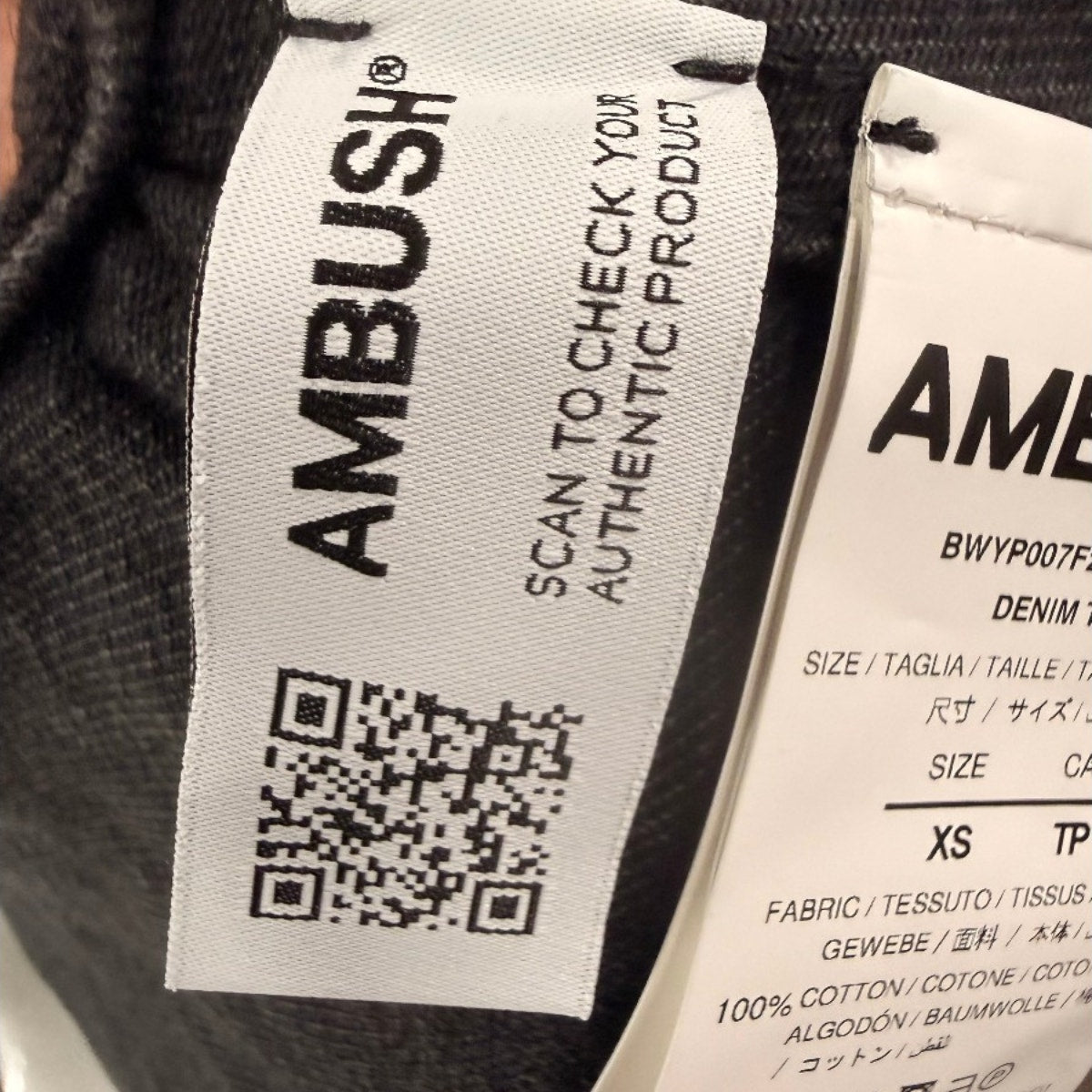 Ambush Sleeveless Denim Cropped Shirt Black XS Made In Italy