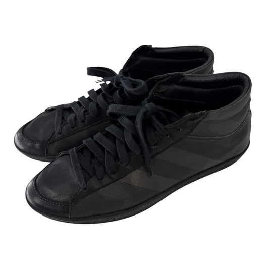 Burberry Smoked Check Milton High Top Sneakers Smoked