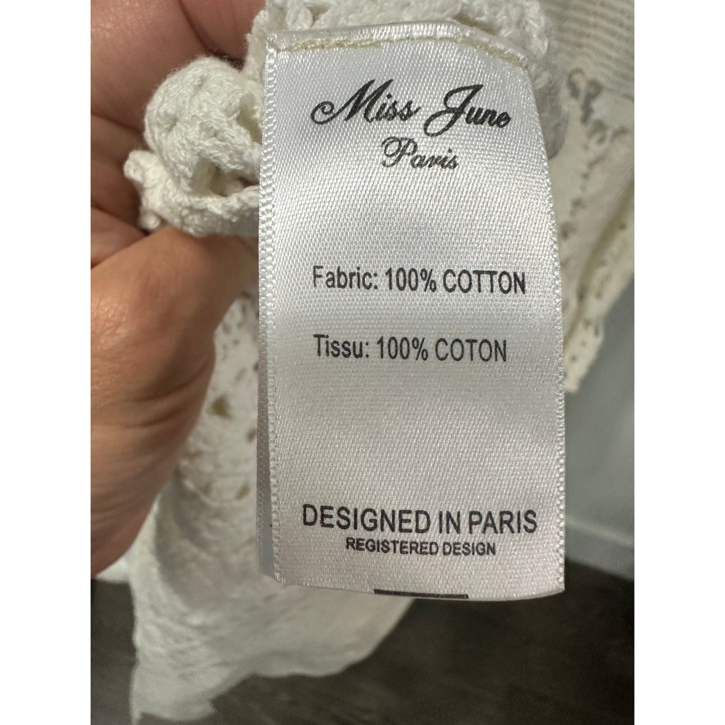 Miss June Cotton Crochet Keyhole Back Angel Long Maxi Dress