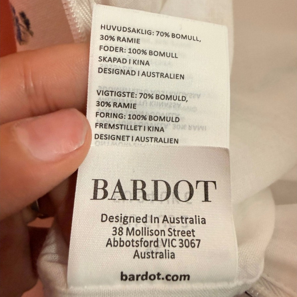 Bardot Cotton Blend Floral Cello Floral Print Mini Dress