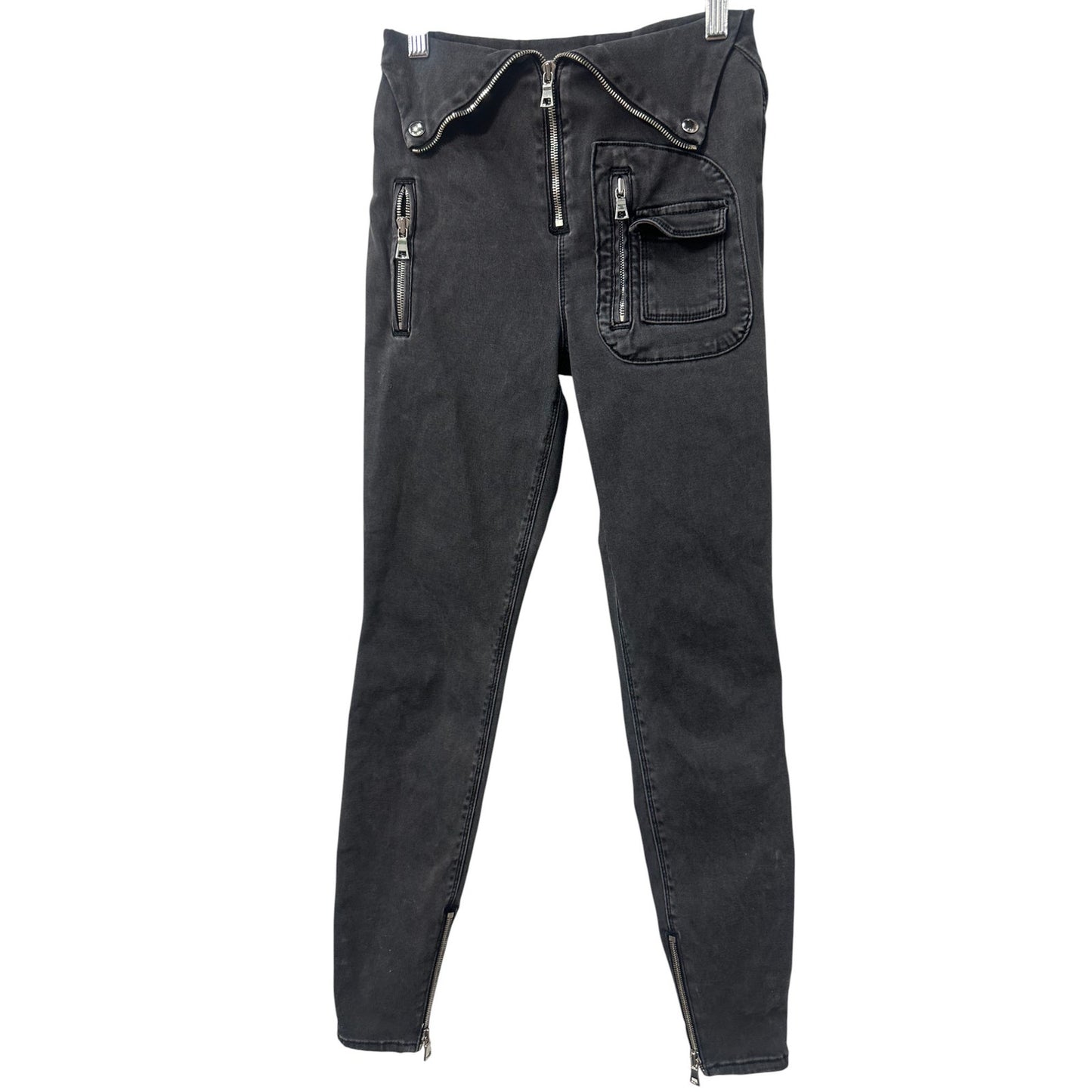 RTA Diavolin Mid-Rise Denim Skinny Jeans Washed