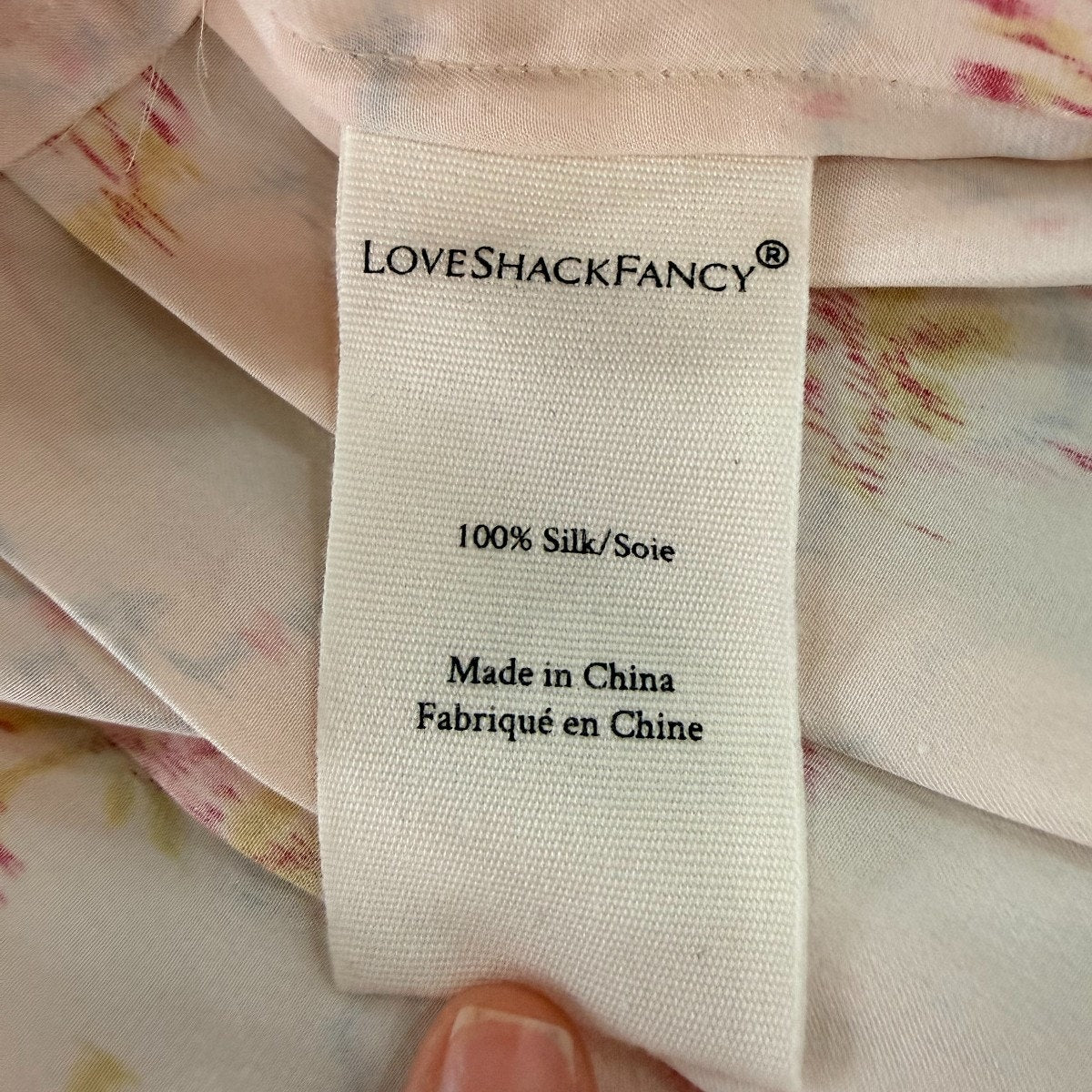 LoveShackFancy Silk Ruffle Floral Print Mini Skirt