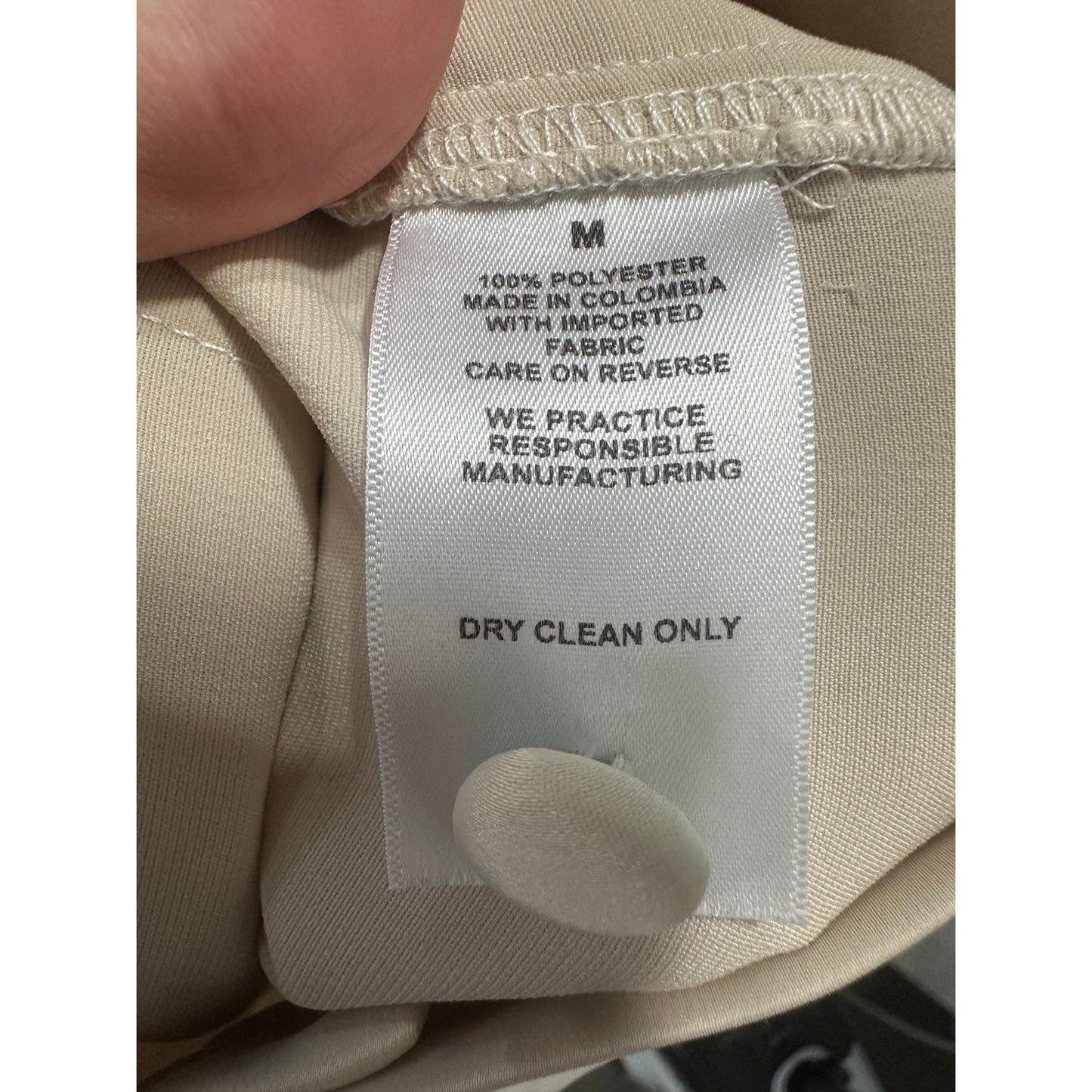 NonChalant Label Collared Crop Top Tapered Cargo Pants Beige Women's Size S/M