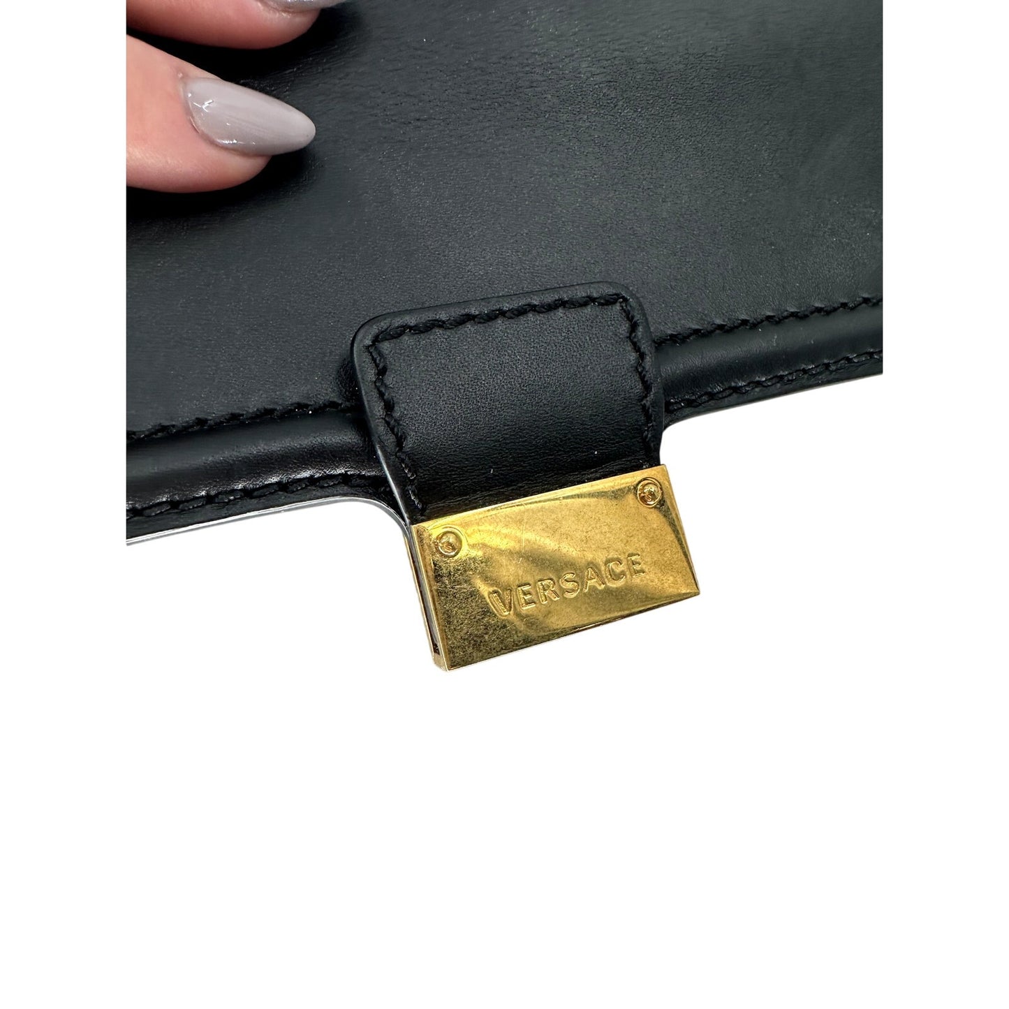 Versace Leather Medusa Biggie Crossbody Bag