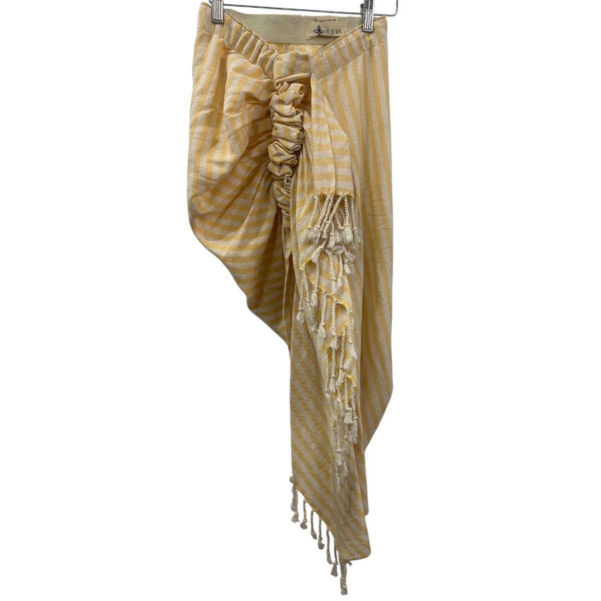 Just Bee Queen Yellow High-Low Sarong Asymmetrical Skirt