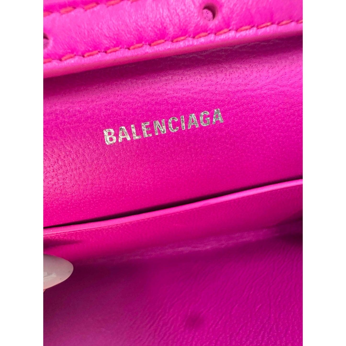 Balenciaga Leather Quilted Touch B Logo Crossbody Bag