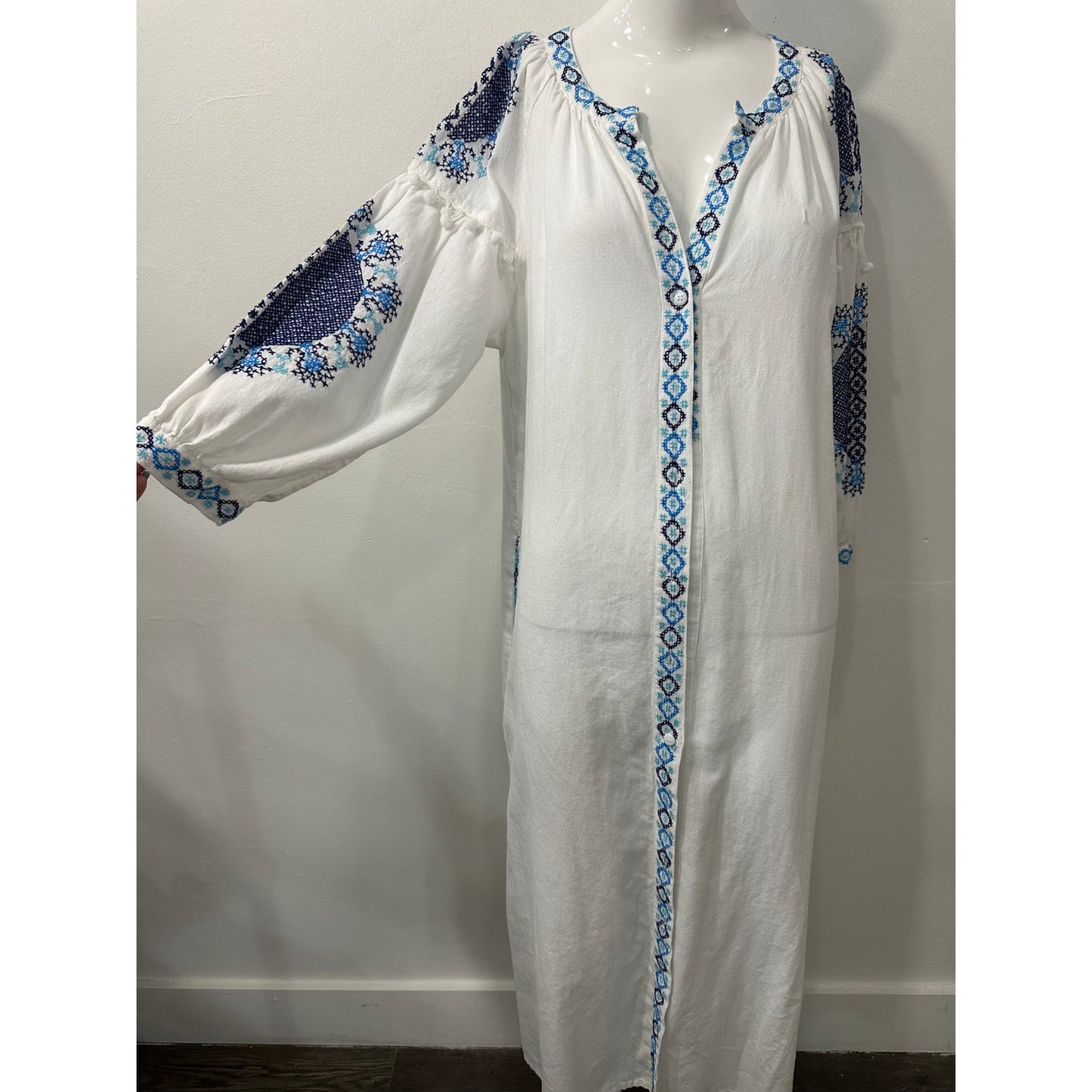 Melissa Odabash Ally Belted Embroidered Cotton-voile Midi Dress