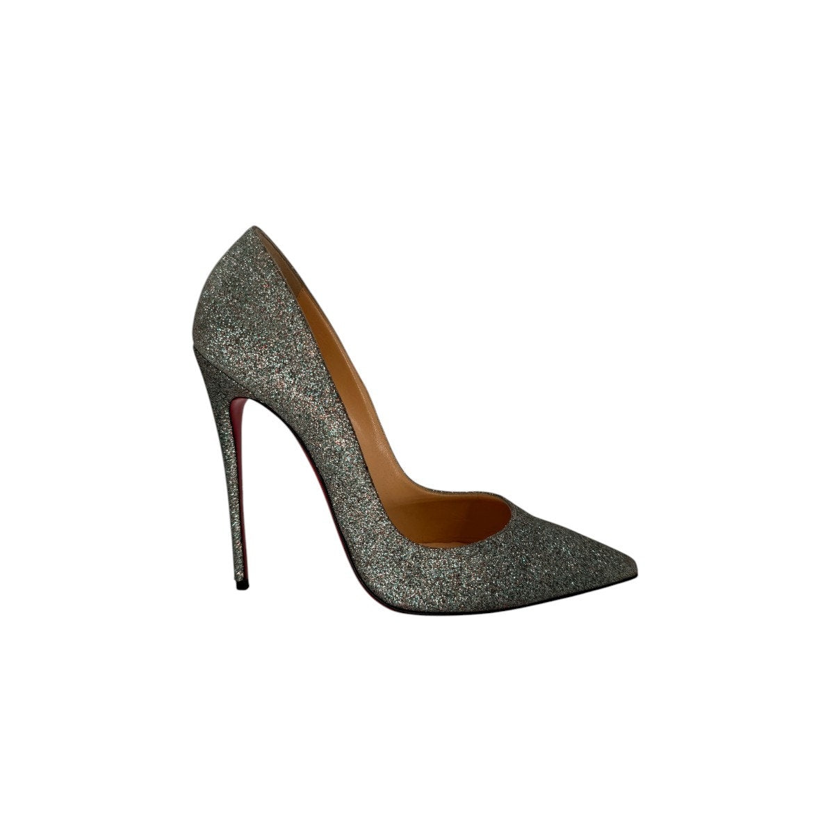 Christian Louboutin Glitter So Kate Pump Heels Silver Red Size EU 41 / US 11