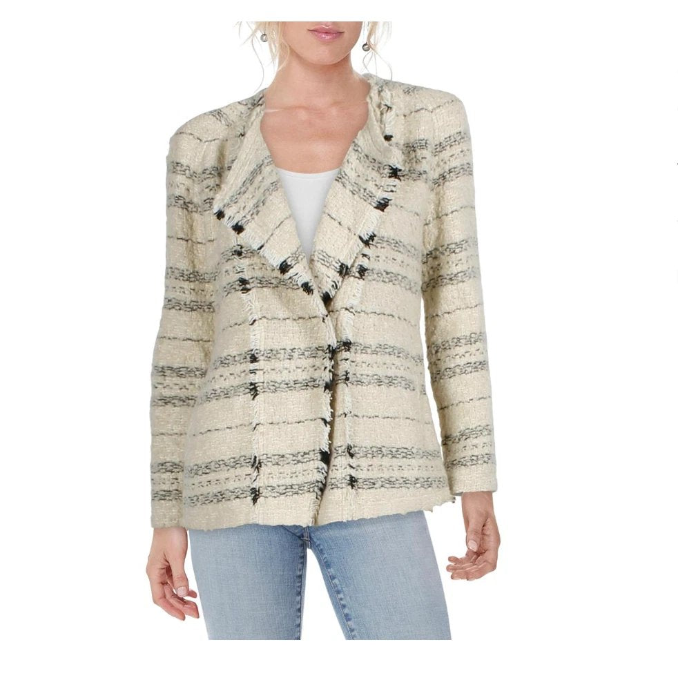 Iro Paris Bouclé-Tweed Jacket Wool Blend Nine Frayed