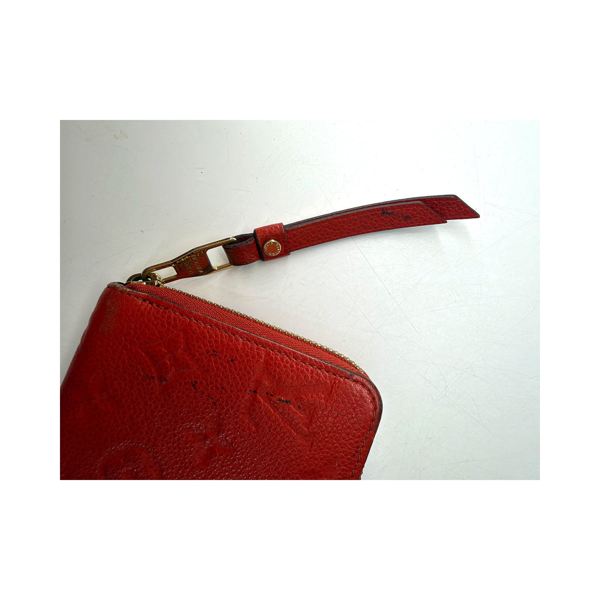 Louis Vuitton Zippy Wallet Monogram Empreinte Leather Red
