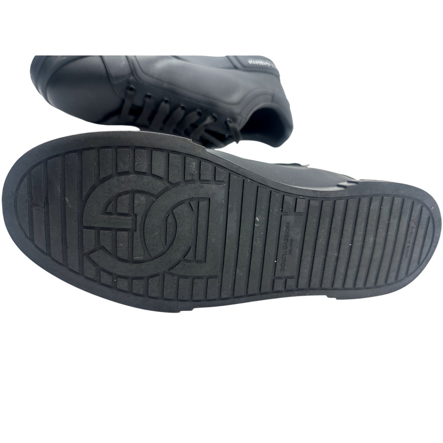 Dolce & Gabbana Leather Portofino Lace Up Sneakers