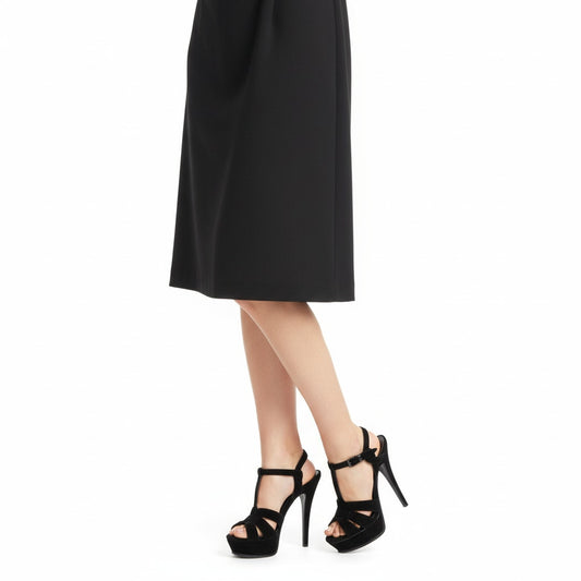 Saint Laurent Suede Tribute Platform Sandals