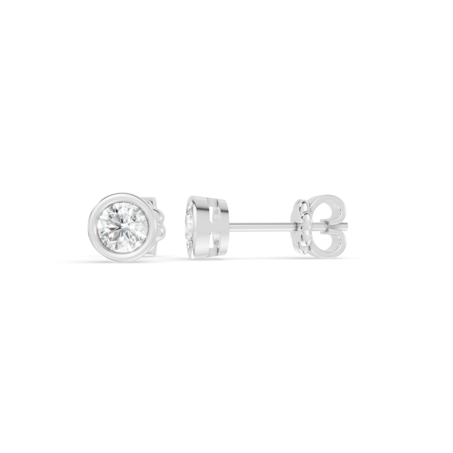 0.50 TCW 14K White Gold Diamond Studs Earrings