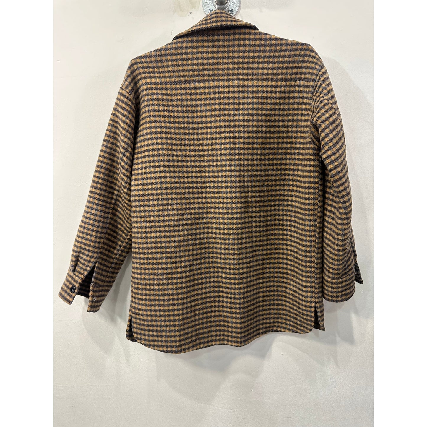 Sandro Paris Wool-Blend Plaid Brodan Beaded Check Blazer Jacket