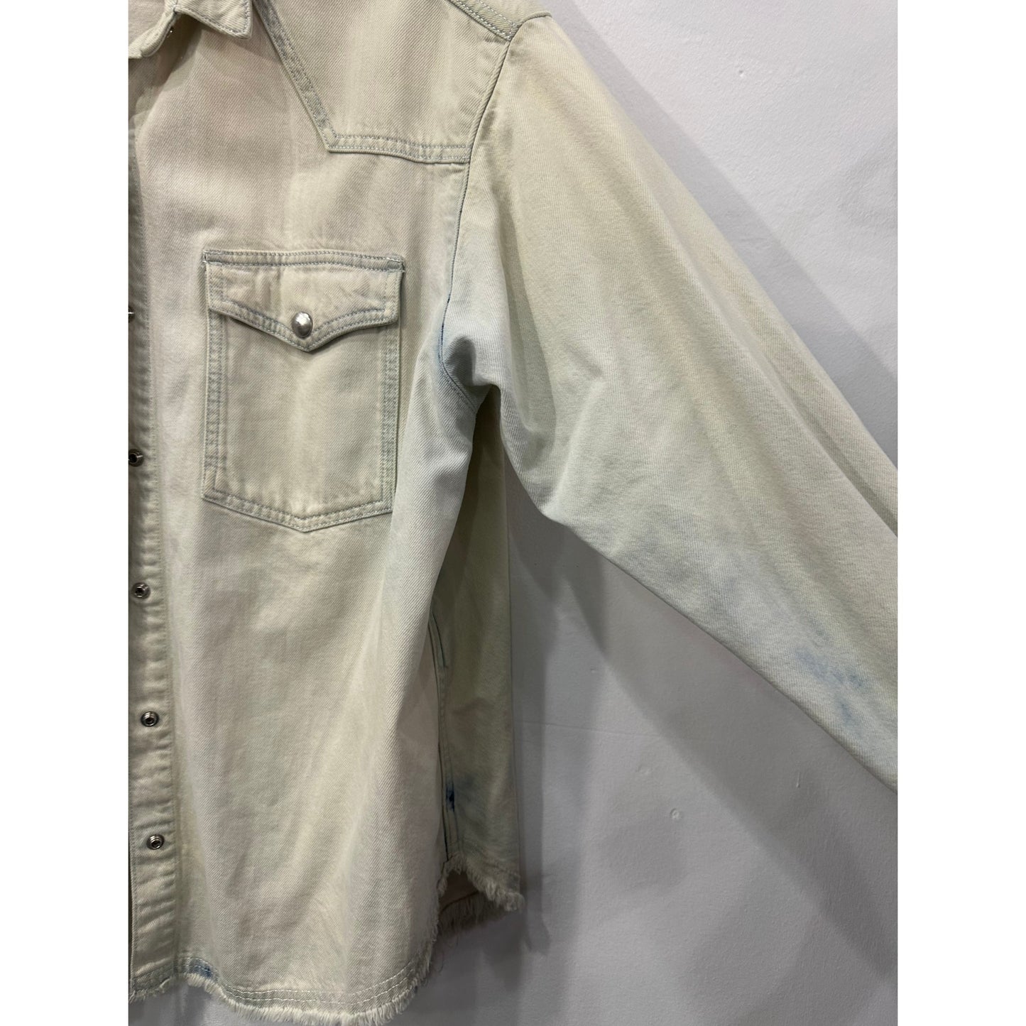 Iro Paris Wash Cotton Inola Tie-Dye Collared Trucker Jacket