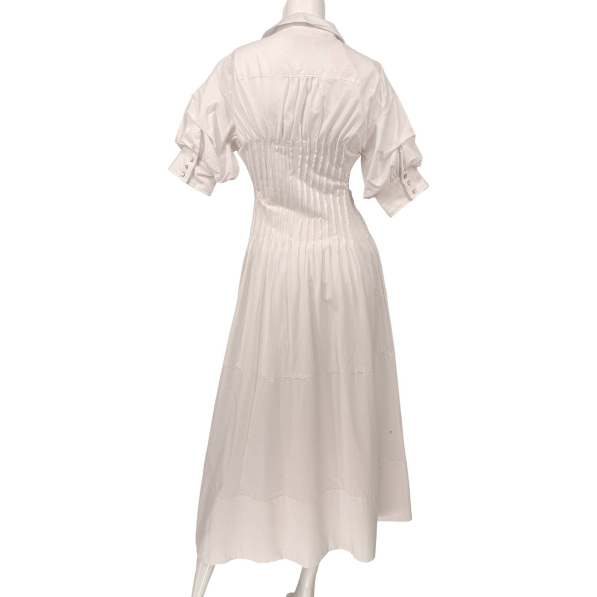 Cinq à Sept Monty Button Front Pleated Midi Shirt Dress