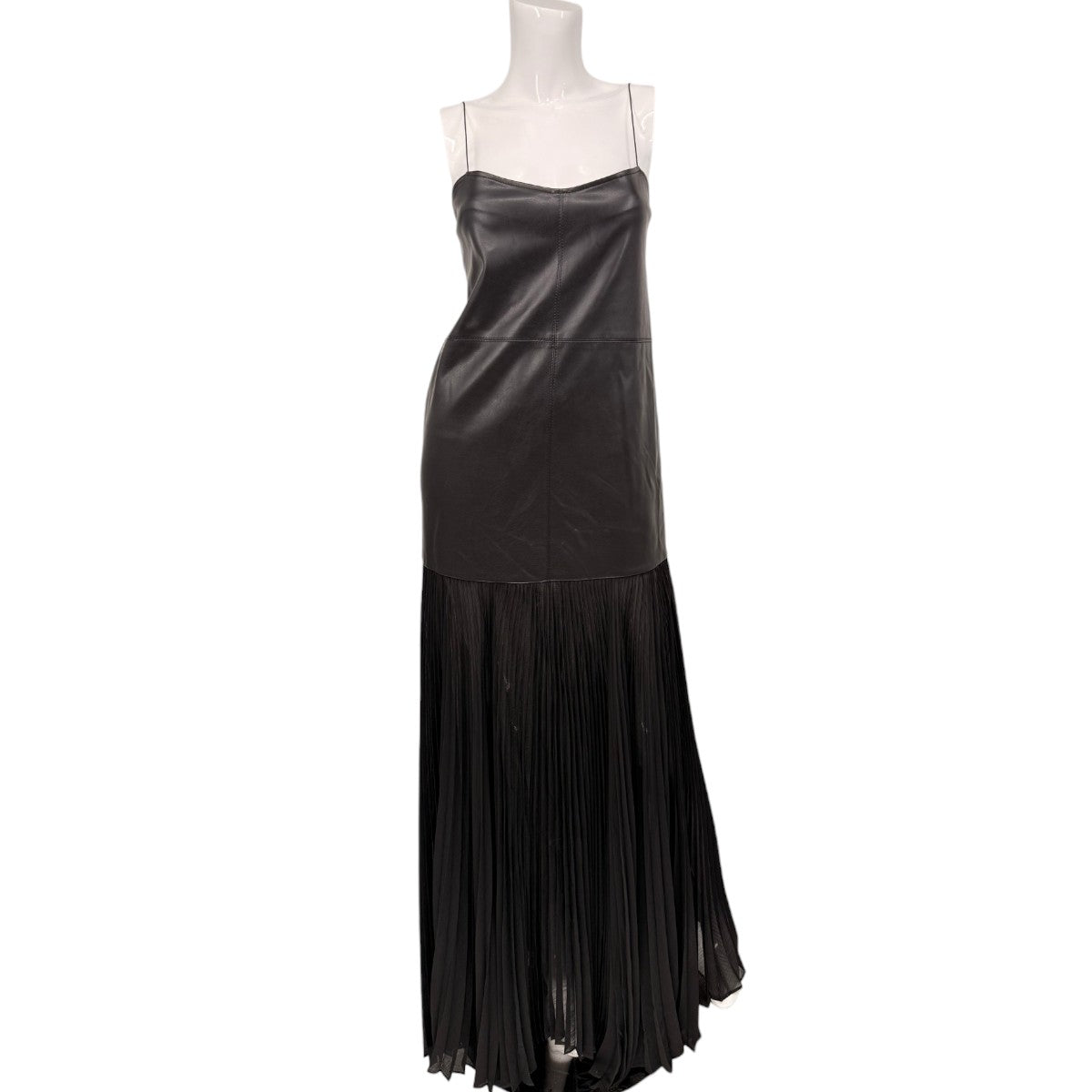 Alexis Faux Leather Kaleena Pleated Maxi Dress