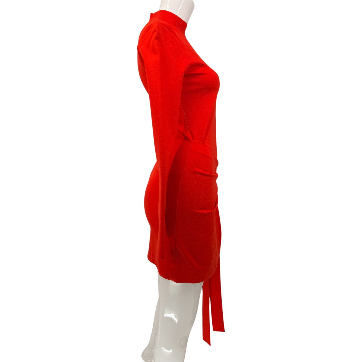 Alexis Knit Ulla Tie Front Mock Neck Long Sleeve Mini Dress