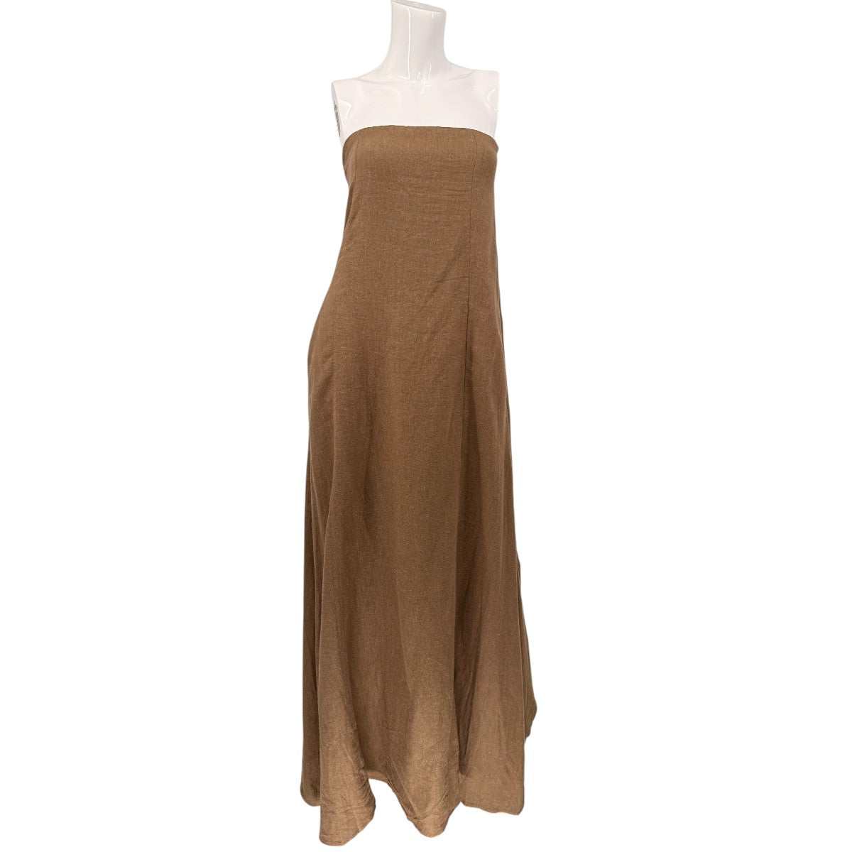 WeWoreWhat Linen Blend Strapless A-Line Maxi Dress