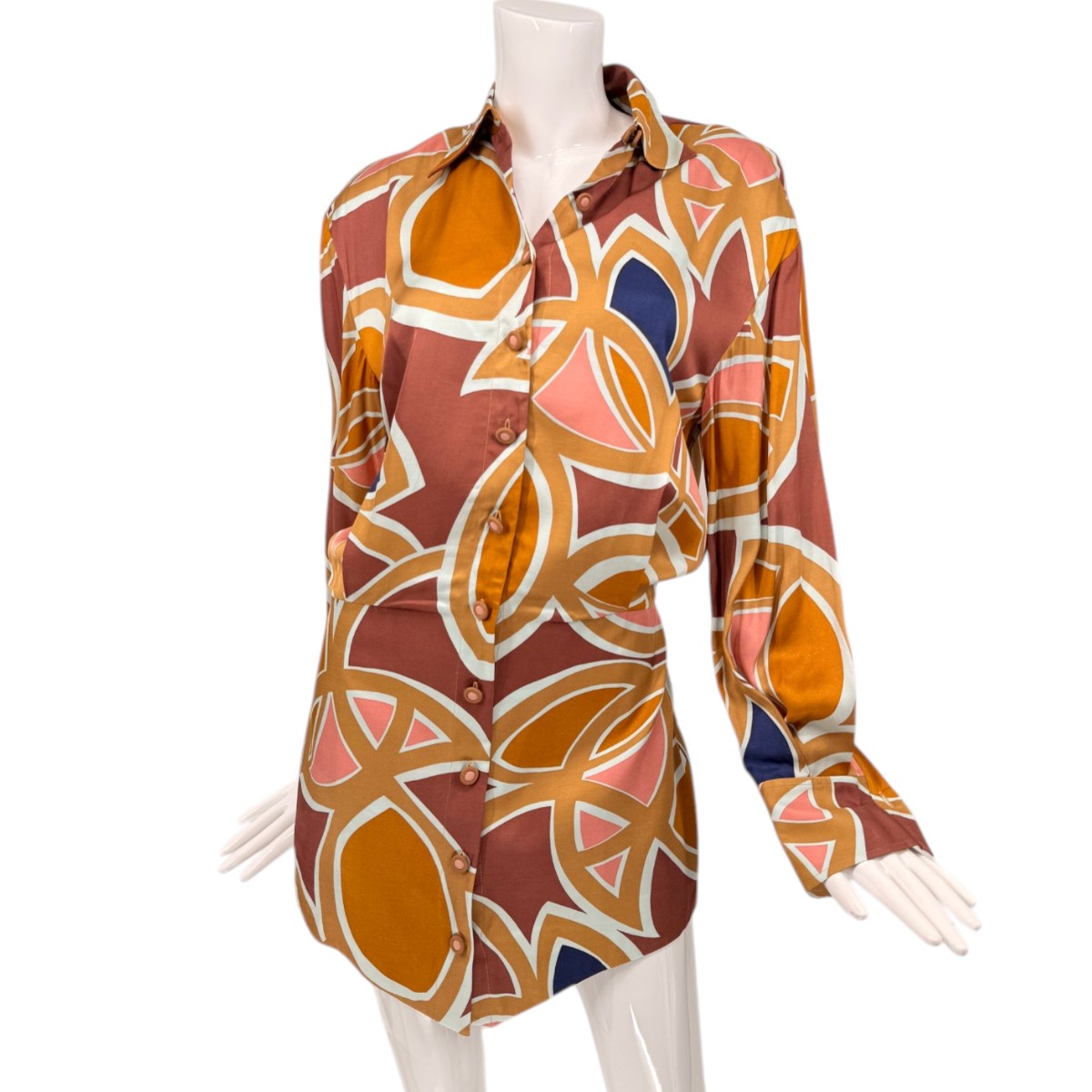 Alexis Abstract Print Alessandro Mini Shirt Dress