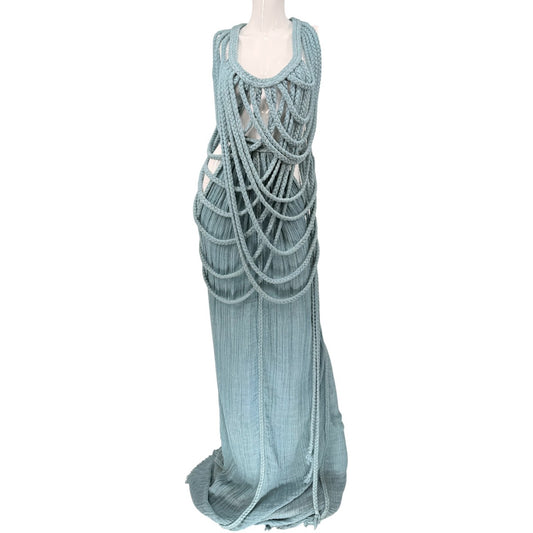 Kasia Kulenty Cotton Vera Braided Sleeveless Maxi Gown