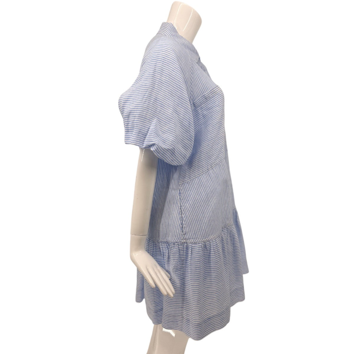 Jonathan Simkhai Linen Crissy Striped Mini Shirt Dress